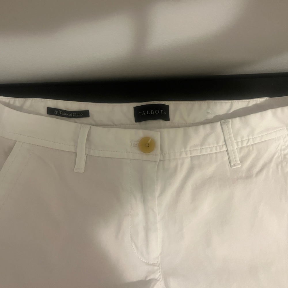 Talbots white Relaxed Chino ankle pants 2p